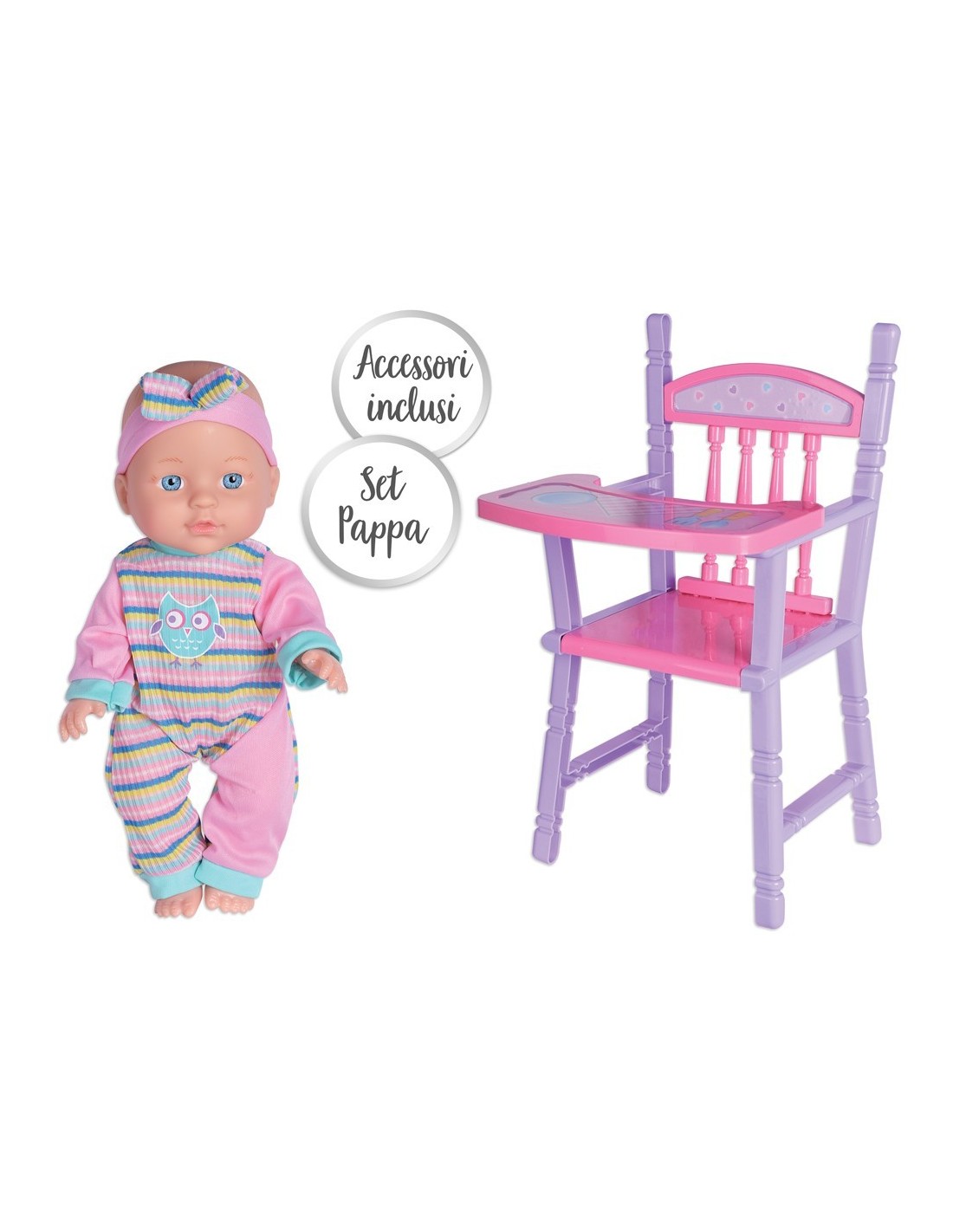 BABY TEO BAMBOLA BEBÈ CON ACCESSORI | shopincasa.it