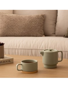 Servizio da tè singolo Nature ceramica menta | shopincasa.it