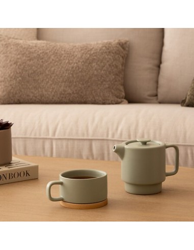 Servizio da tè singolo Nature ceramica menta | shopincasa.it