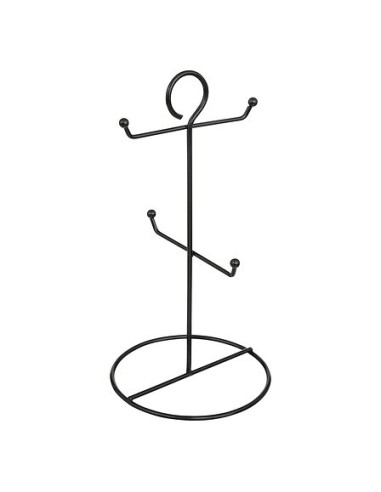 Cesto con 4 tazze in porcellana "Alix" 20 cl bianco e nero | shopincasa.it