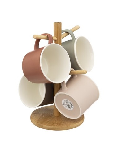Supporto con 4 mug "Nature" 38 cl | shopincasa.it