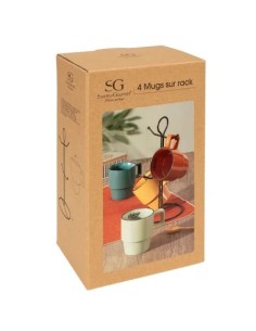 Rack 4 mug "Be Vintage" 25 cl multicolore | shopincasa.it