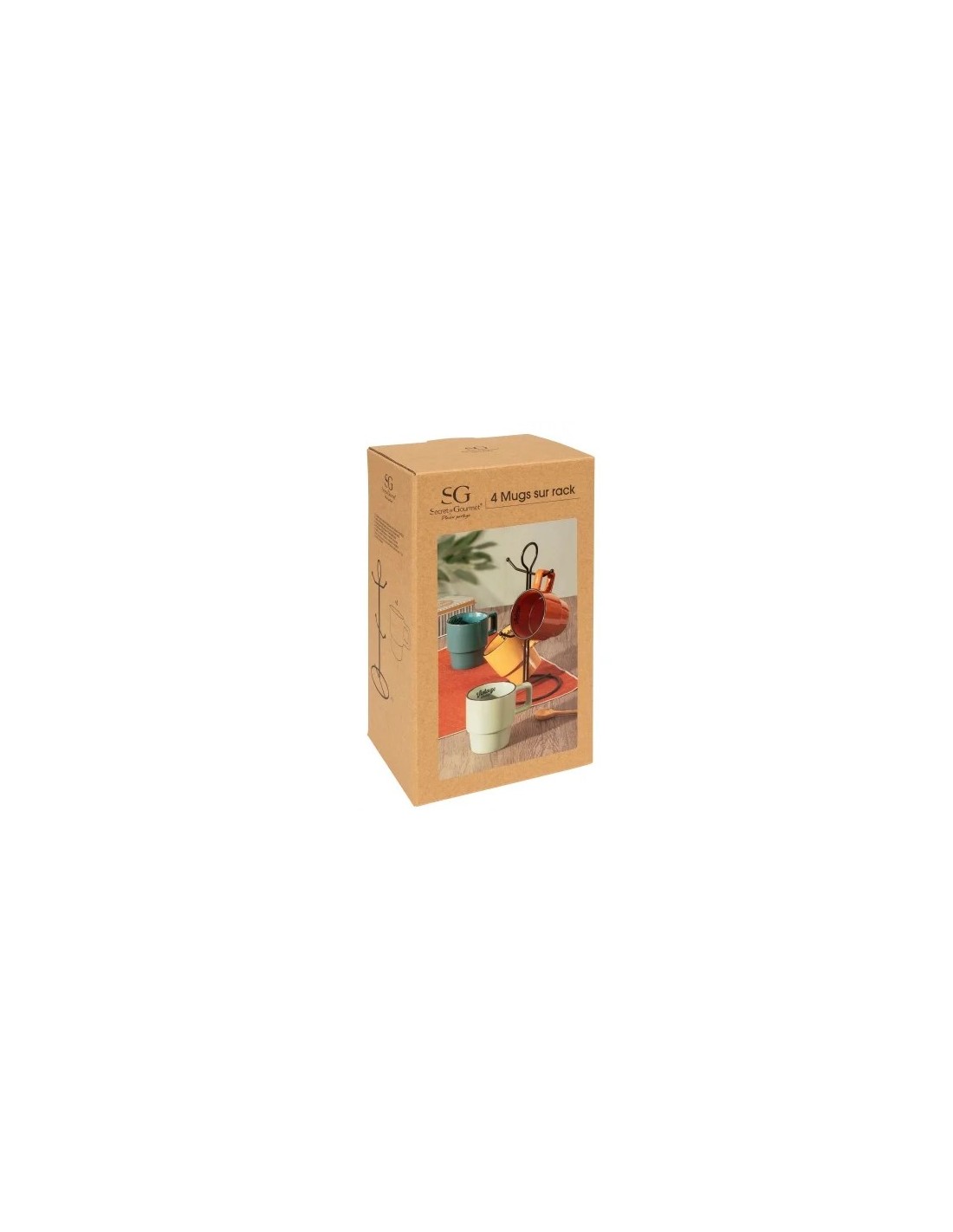 Rack 4 mug "Be Vintage" 25 cl multicolore | shopincasa.it
