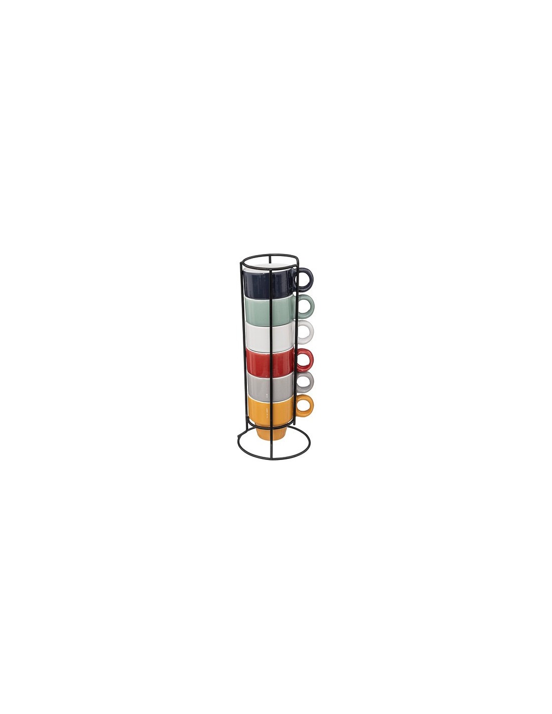Supporto con 6 tazzine Colorama 5 cl | shopincasa.it
