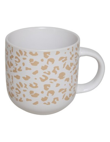 Tazza Leopardi 35 cl faience assortita bianco e moka | Shop Casa