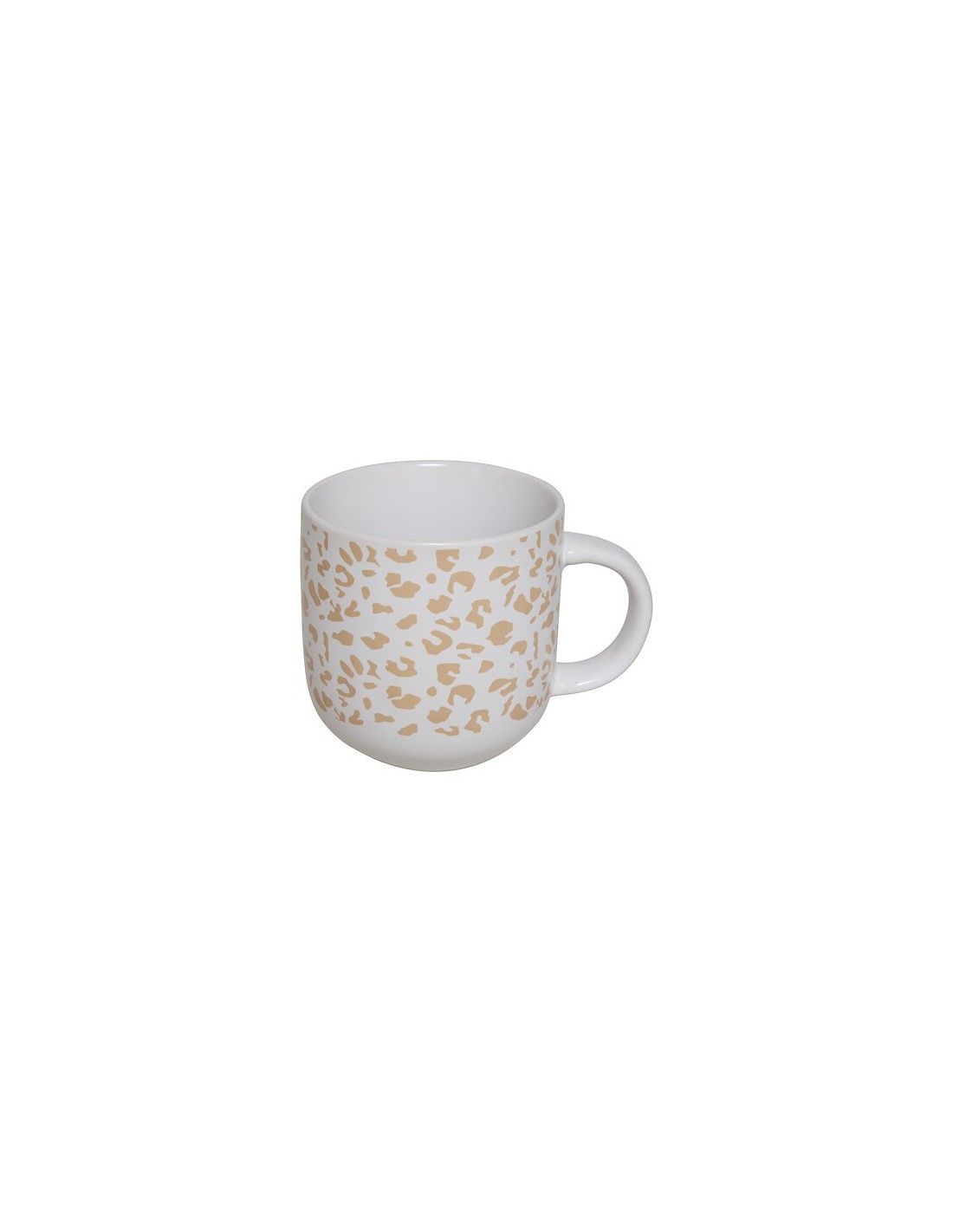 Tazza Leopardi 35 cl faience assortita bianco e moka | Shop Casa