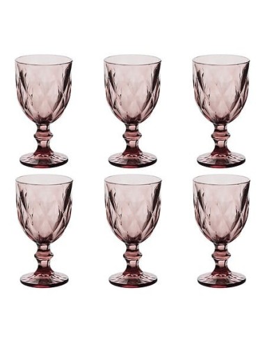 Calice da vino Lea 23 cl vetro rosa | Shop in Casa