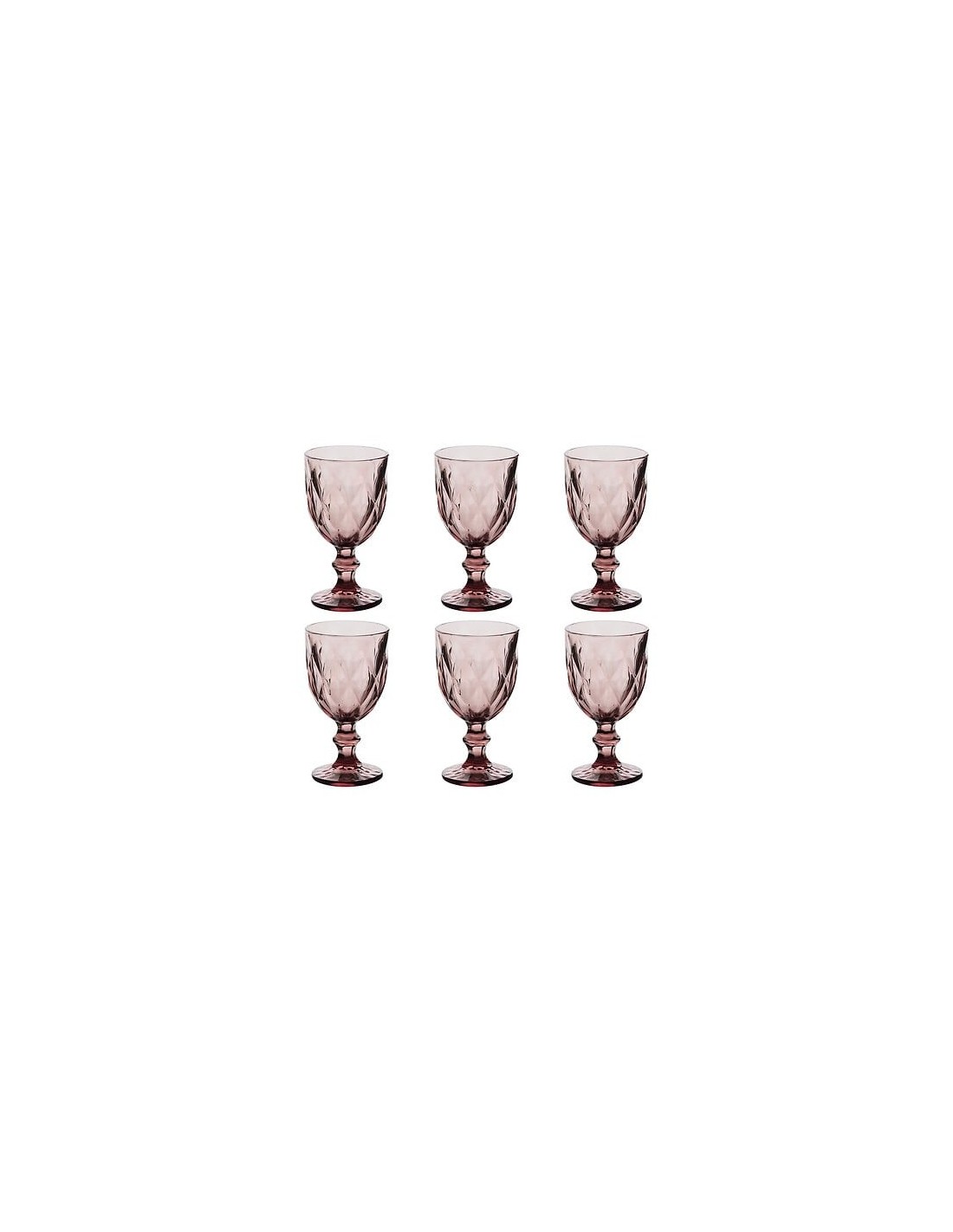 Calice da vino Lea 23 cl vetro rosa | Shop in Casa