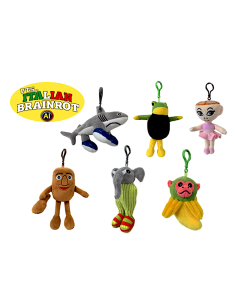ITALIAN BRAINROT PORTACHIAVE PELUCHE 10CM ASSORTITO