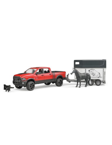 Power Wagon con Rimorchio e Cavallo Bruder, RAM 2500, Scala 1:16 | shop in casa