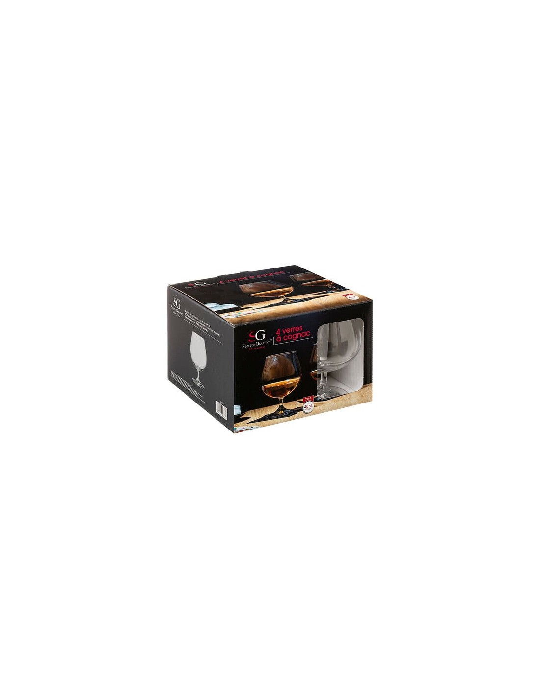 Set 4 bicchieri da cognac 40 cl cristallino – shopincasa.it