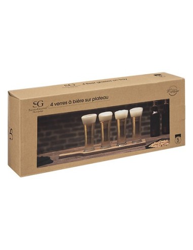 Supporto con 4 bicchieri da birra Victor 27 cl – shopincasa.it