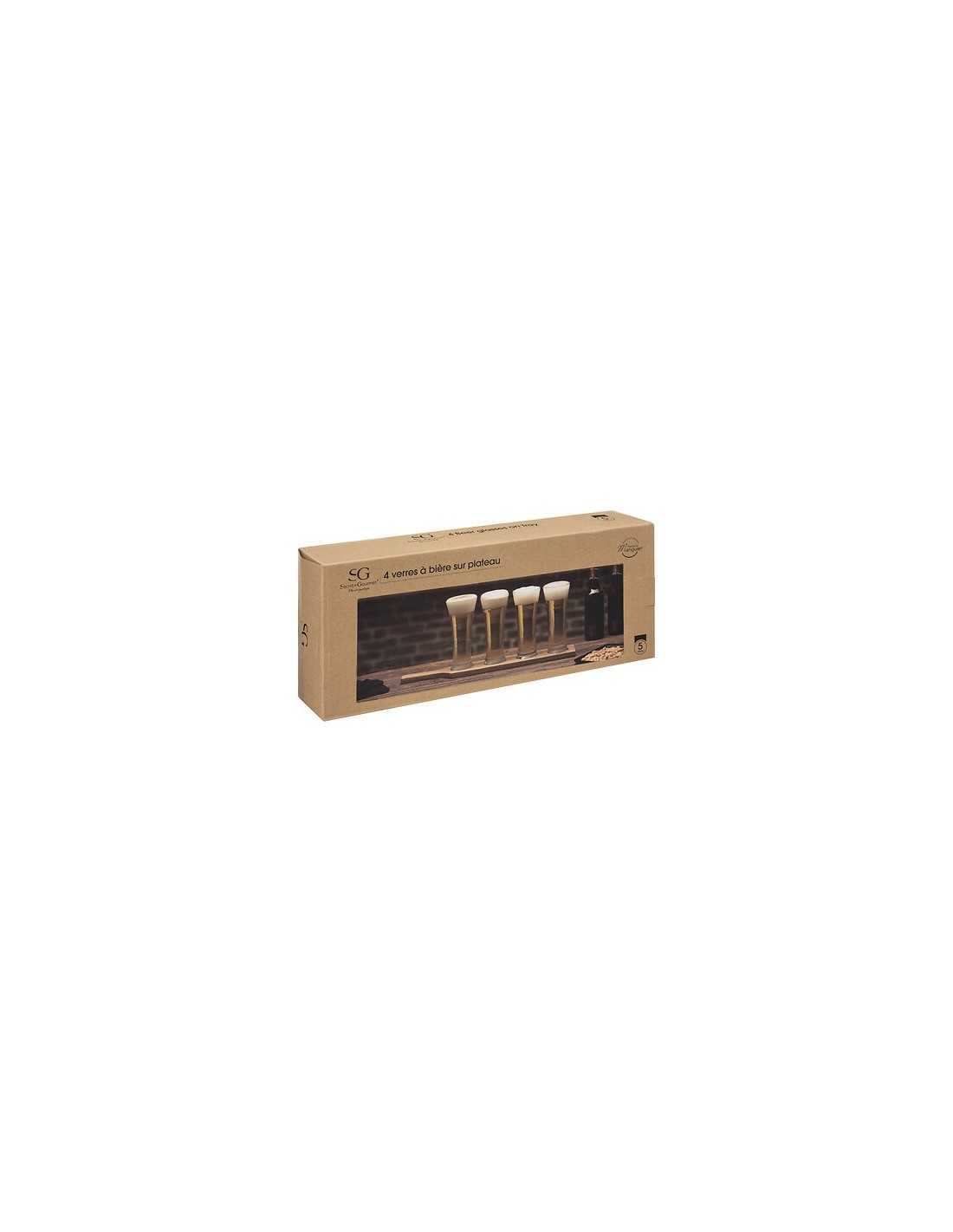 Supporto con 4 bicchieri da birra Victor 27 cl – shopincasa.it