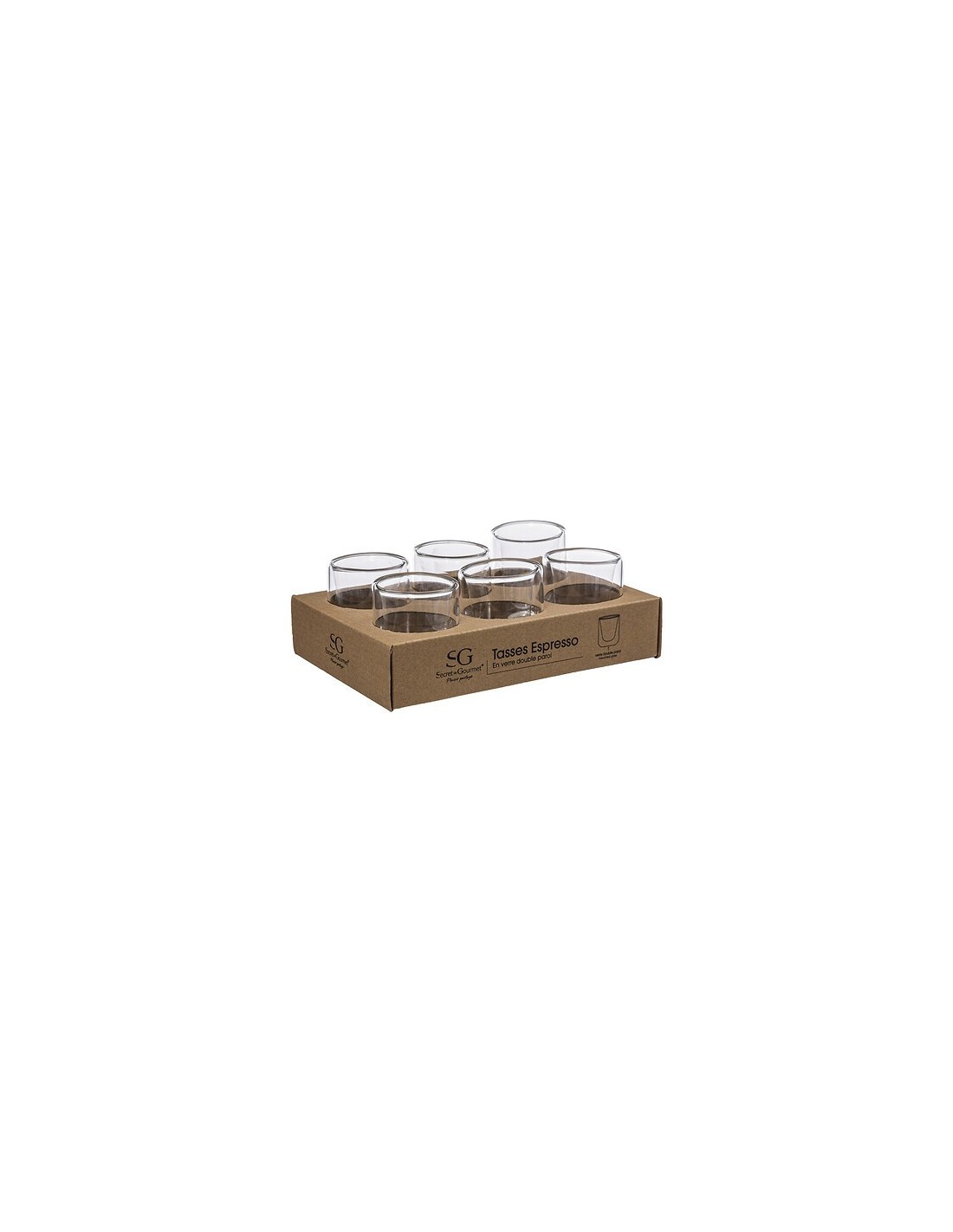 Tazzina espresso a doppia parete Cléa 8 cl in vetro – shopincasa.it