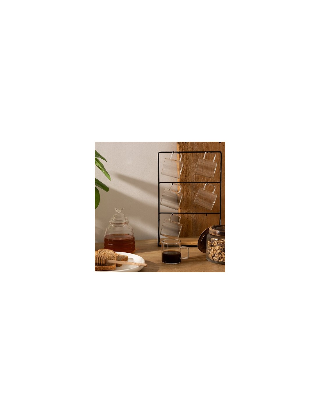 Supporto con 6 tazzine Mia 10 cl vetro trasparente – shopincasa.it