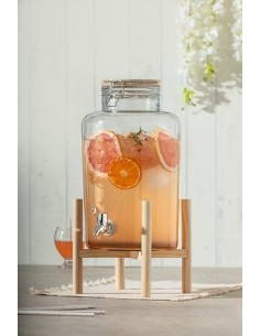 Barattolo con rubinetto su rack 8 L in vetro – shopincasa.it