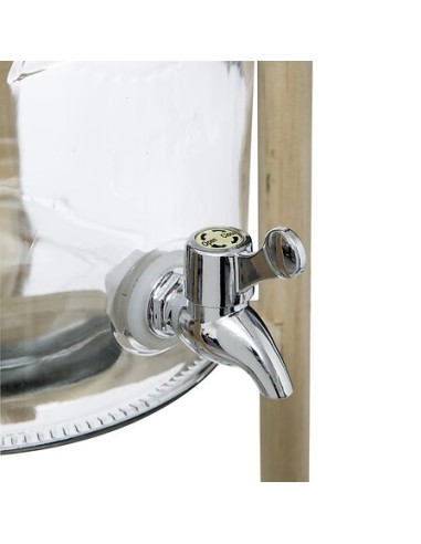 Barattolo con rubinetto su rack 8 L in vetro – shopincasa.it