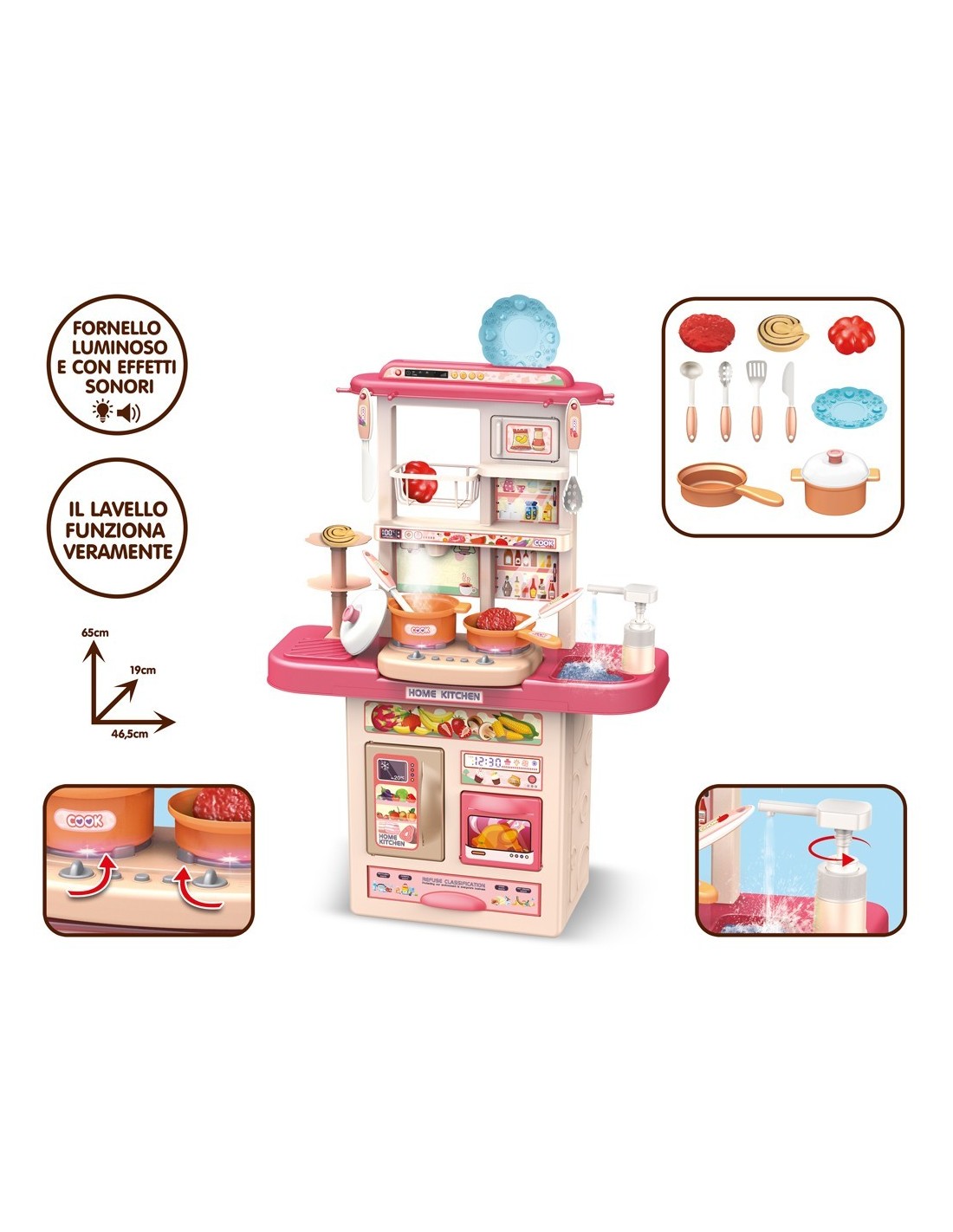 Grande Chef cucina luci e suoni 65cm | shopincasa.it