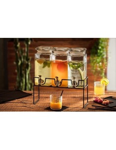 Dispenser moderno in legno 3 x 1,5 L Secret de Gourmet – shopincasa.it