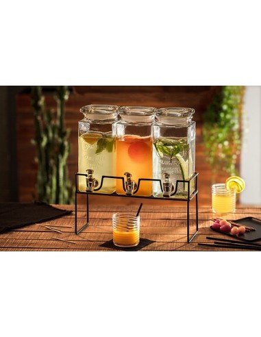 Dispenser moderno in legno 3 x 1,5 L Secret de Gourmet – shopincasa.it