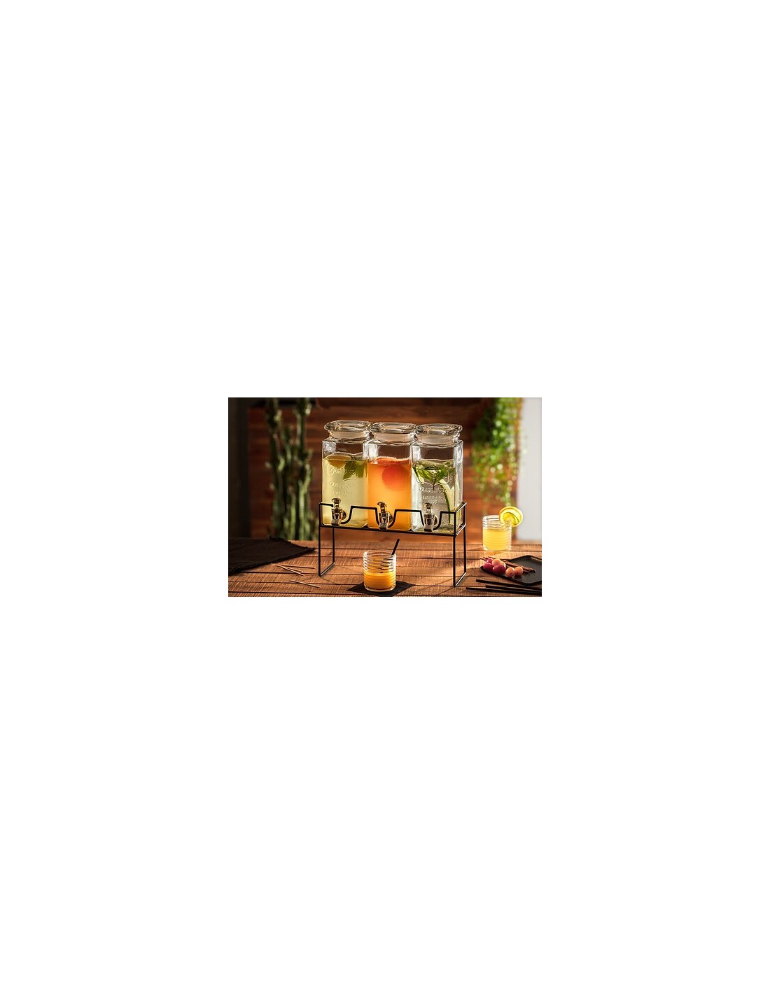 Dispenser moderno in legno 3 x 1,5 L Secret de Gourmet – shopincasa.it