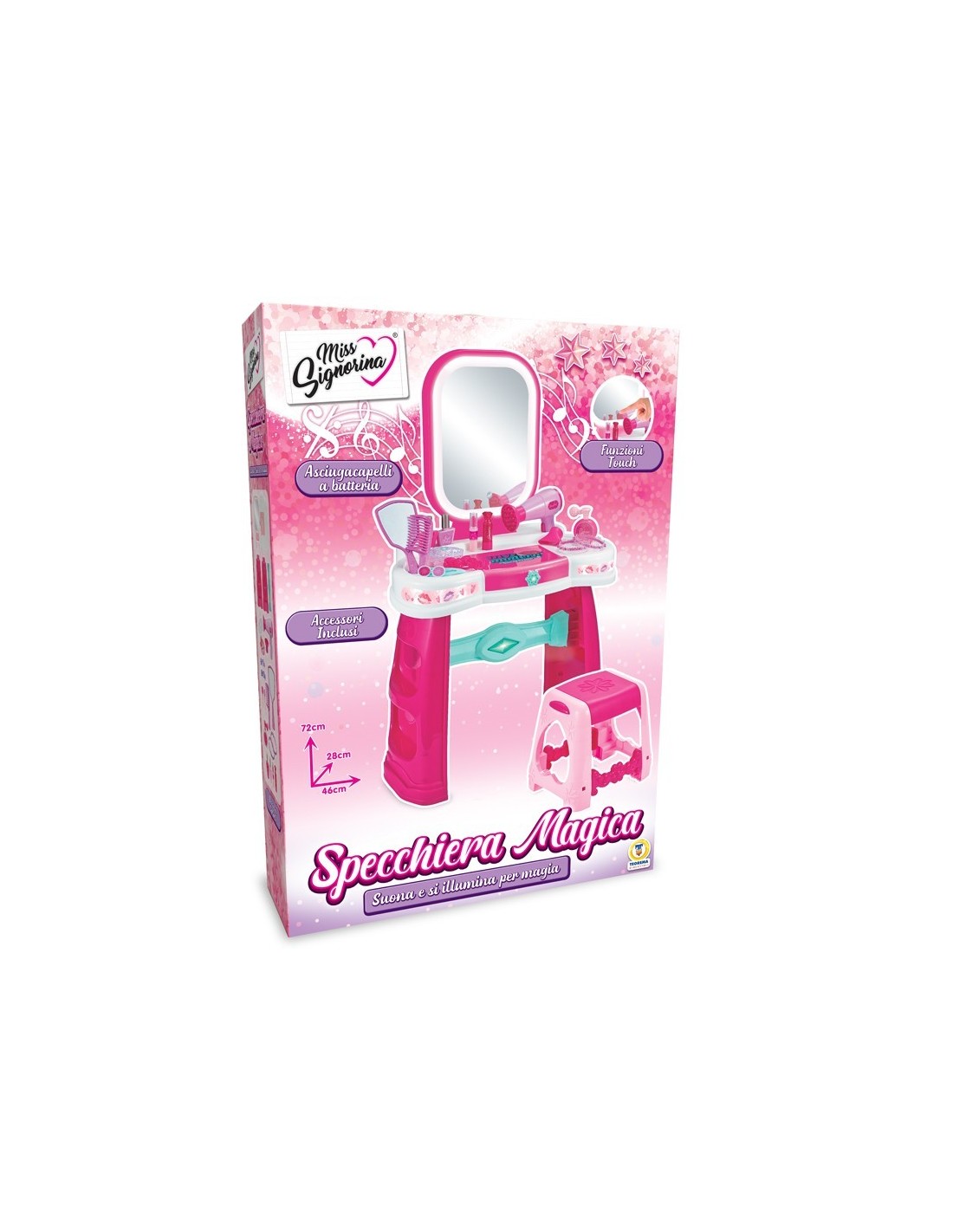 Miss Signorina specchiera 72cm LED luci suoni | shopincasa.it