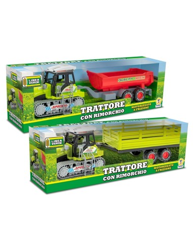 Linea Verde trattore giocattolo con rimorchio 68979 frizione | shopincasa.it