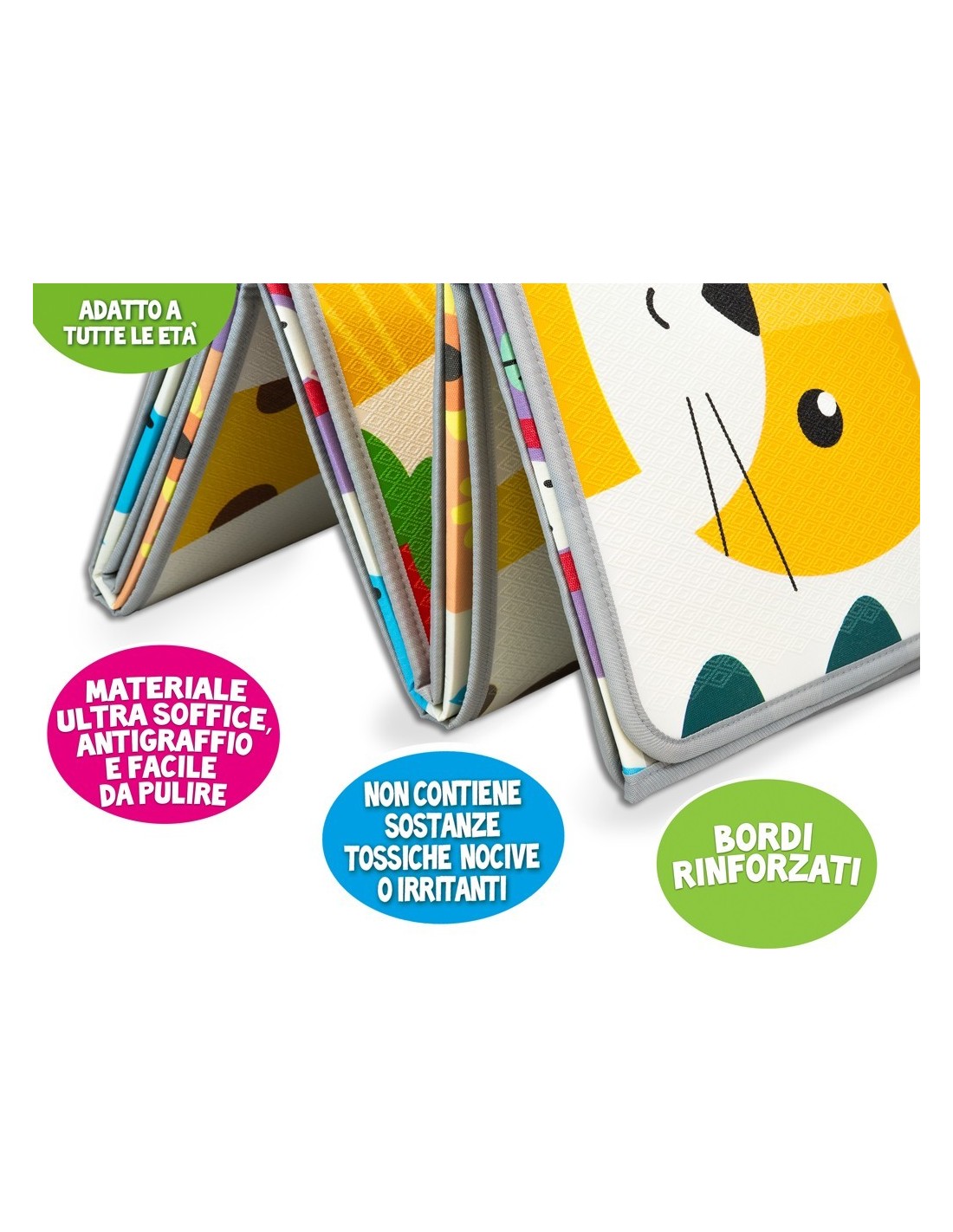 INFANZIA: vendita online GOGO - TAPPETONE DOUBLE FACE 180X200CM PIEGHEVOLE in offerta