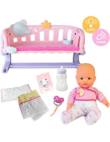Nenuco bambola dormi con me 35cm lettino ninna nanna | shopincasa.it
