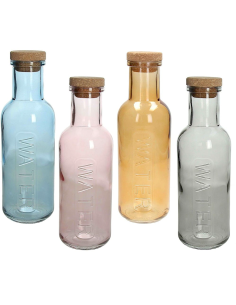 BOTTIGLIA ACQUA VETRO 1LT COLORI ASSORTITI