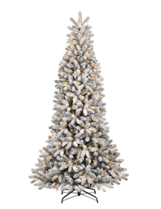 ALBERI DI NATALE: vendita online Albero Montecarlo floccato, 240 cm, 350 LED bianco caldo, giochi di luce, diametro 119 cm, 1...