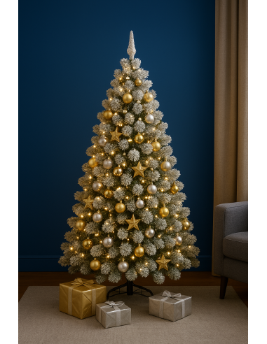 ALBERI E BASI DI NATALE: vendita online Albero Desalpes, 210 cm altezza e diametro 109 cm, 400 LED bianco caldo, giochi di lu...