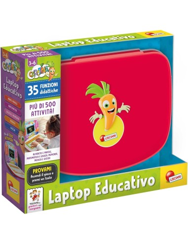 Carotina Laptop Educativo 500 Attività 35 Funzioni 3-6 Anni | Shop in Casa