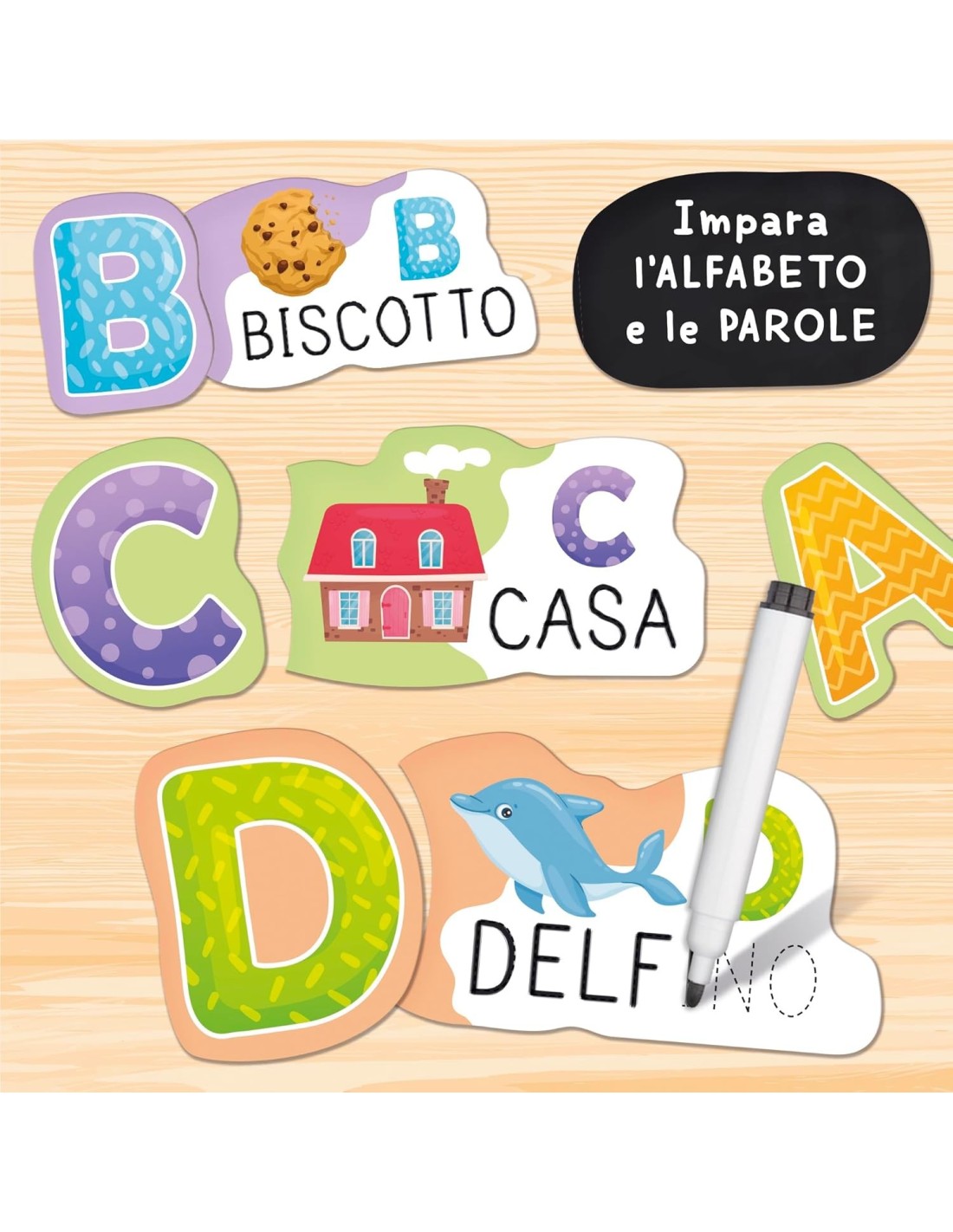 Carotina Il Mio Primo Alfabeto schede attività penna cancellabile | shopincasa.it