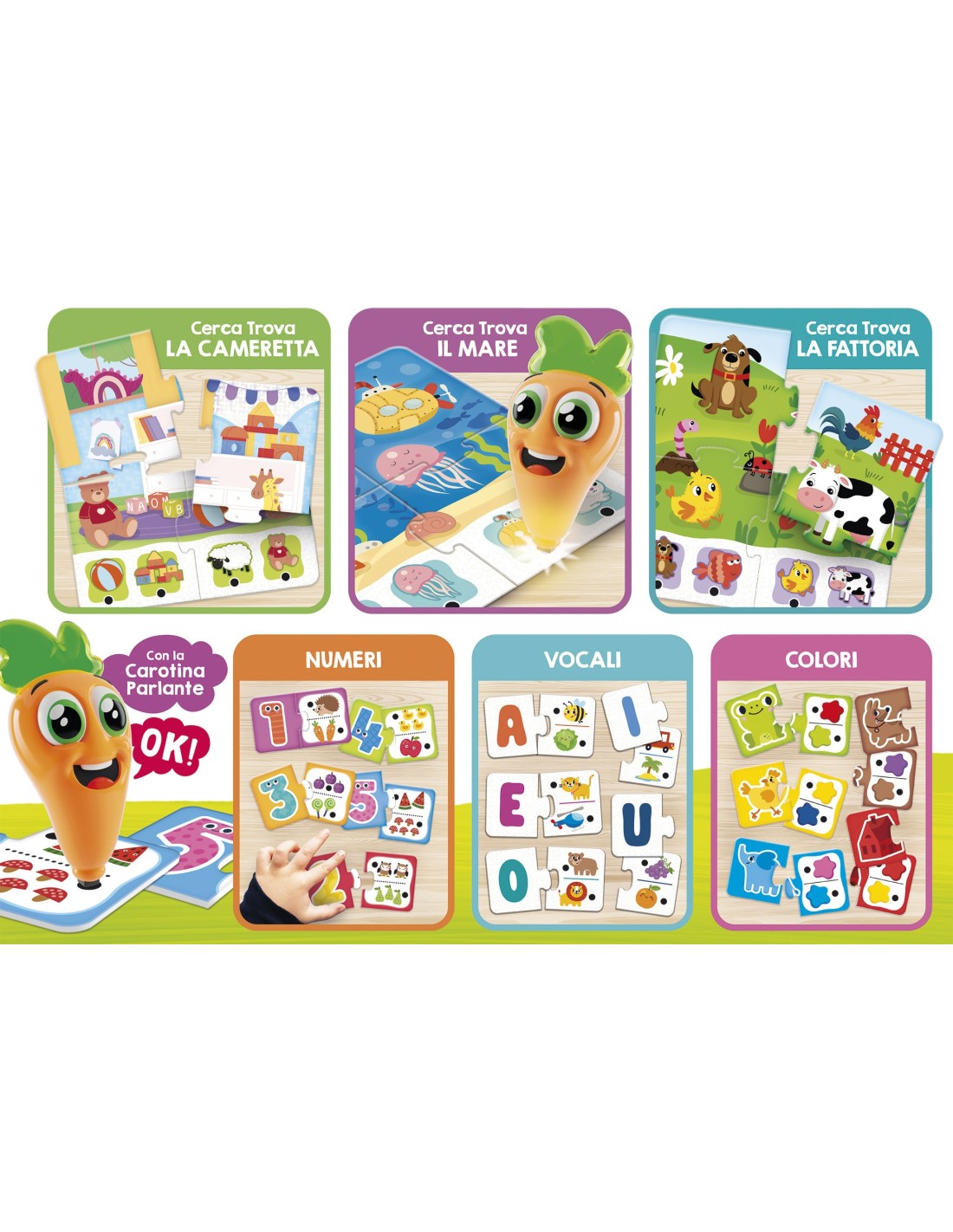 Carotina Baby 20 giochi educativi con penna parlante | shopincasa.it