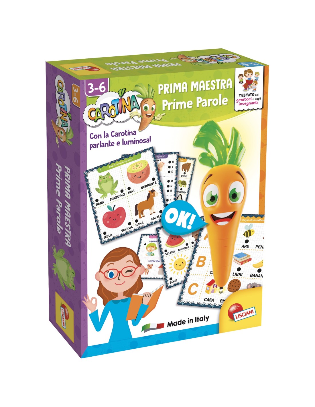 Carotina Prima Maestra Prime Parole gioco educativo | shopincasa.it
