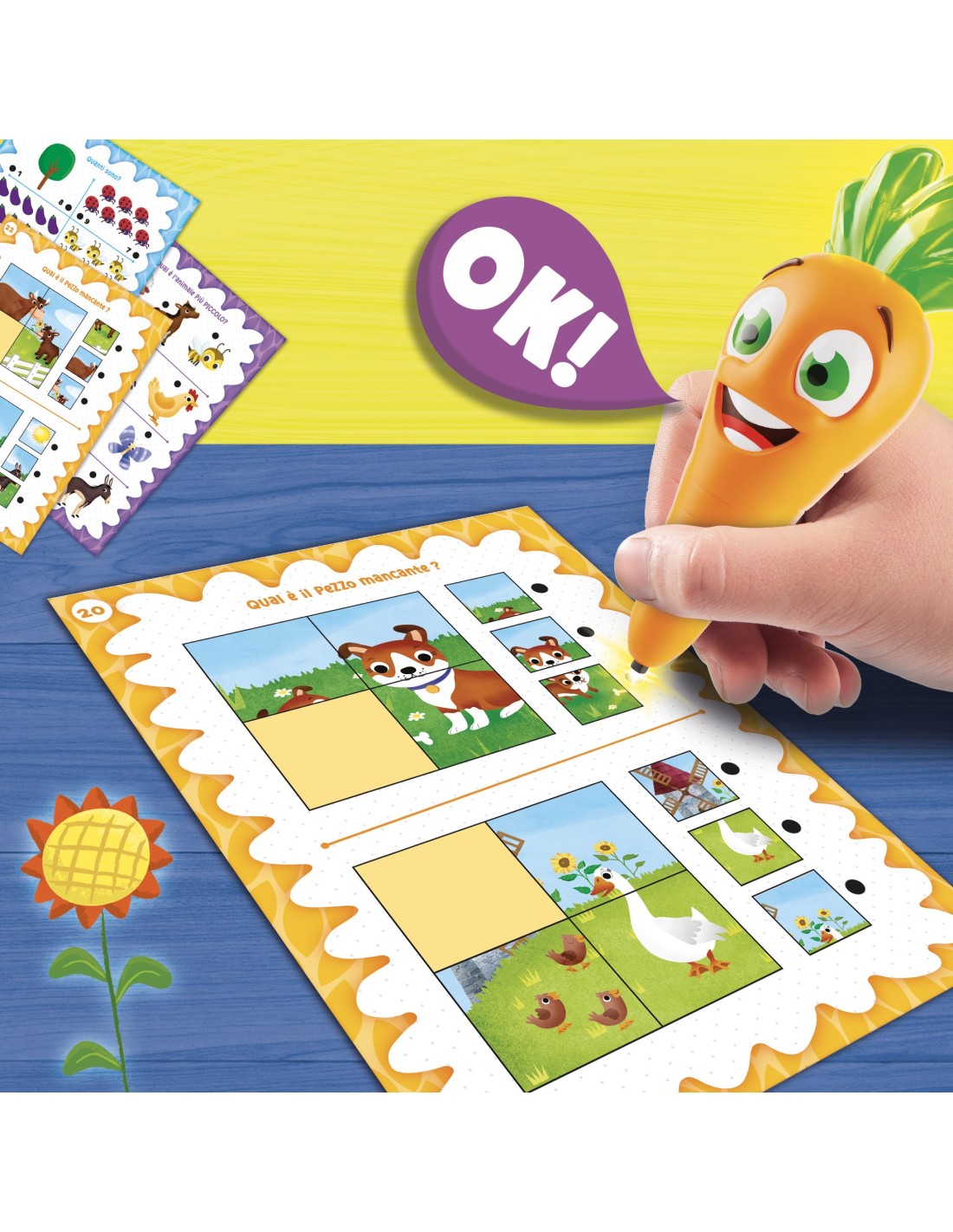 Carotina Prima Maestra Maxi Schede Fattoria gioco educativo | shopincasa.it