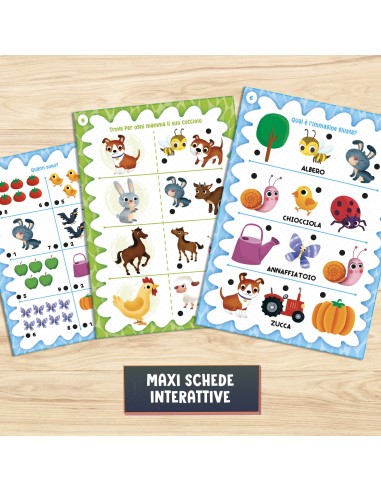 Carotina Prima Maestra Maxi Schede Fattoria gioco educativo | shopincasa.it