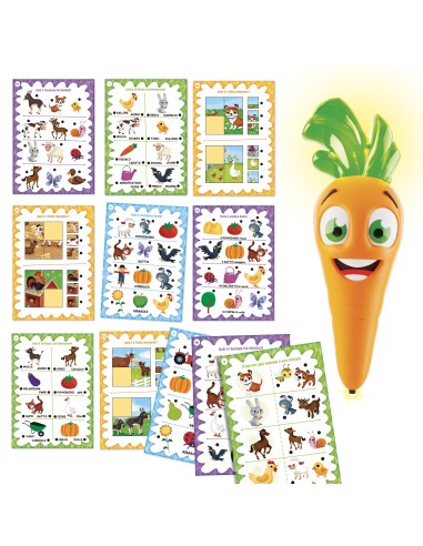 Carotina Prima Maestra Maxi Schede Fattoria gioco educativo | shopincasa.it