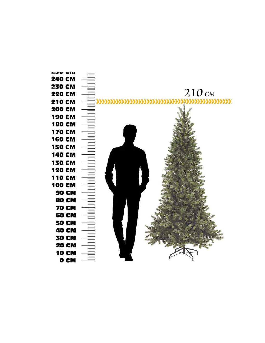 ALBERI DI NATALE: vendita online Albero di Natale "Montecarlo" da 210cm in offerta