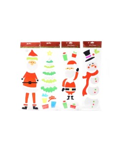 OGGETTISTICA NATALE: vendita online Gel finestre di Natale grande 55x15 cm assortito, decorazione festiva per vetri, La magia...