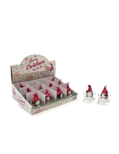 CANDELA BABBO FUNGO 5X6,5CM VETRO