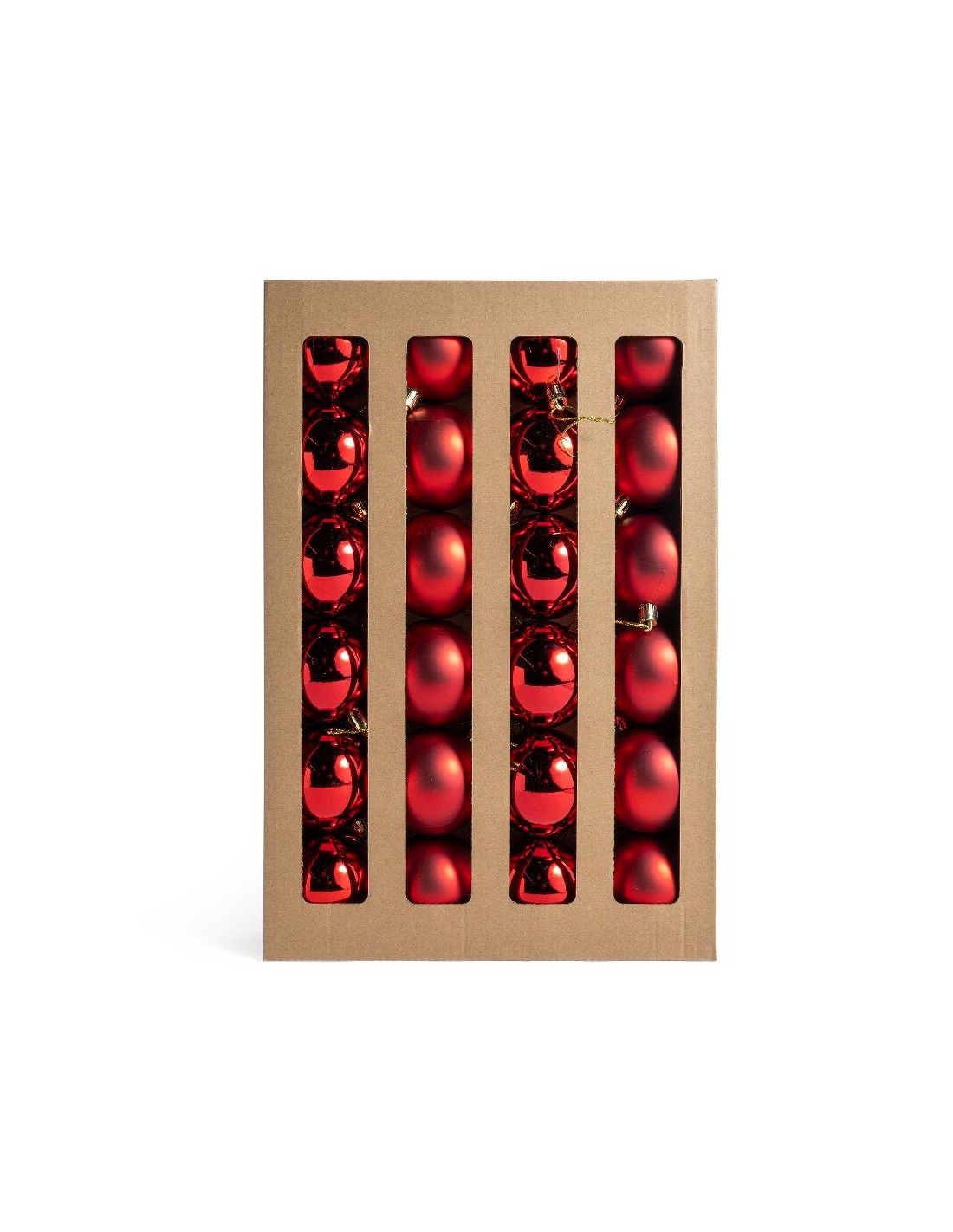 CONF 24 SFERE ROSSE 6CM PLASTICA