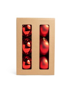 SFERE E PENDAGLI: vendita online Sfere di Natale rosse 10 cm in plastica, confezione da 6 pezzi, La magia di natale per alber...