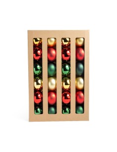 SFERE E PENDAGLI: vendita online Sfere di Natale tradizione 6 cm in plastica, confezione da 24 pezzi, La magia di natale per ...