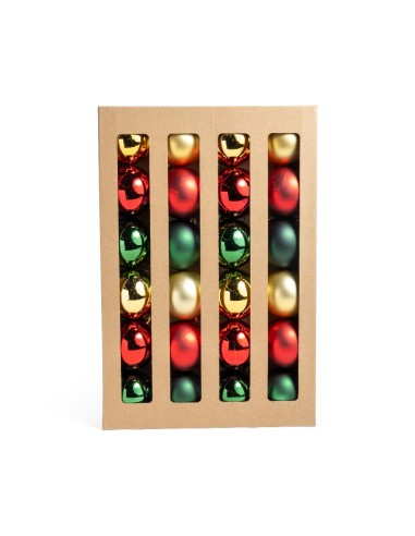 CONF 24 SFERE TRADIZIONE 6CM PLASTICA