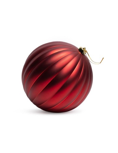 SFERA STRIATA ROSSA 20CM PLASTICA