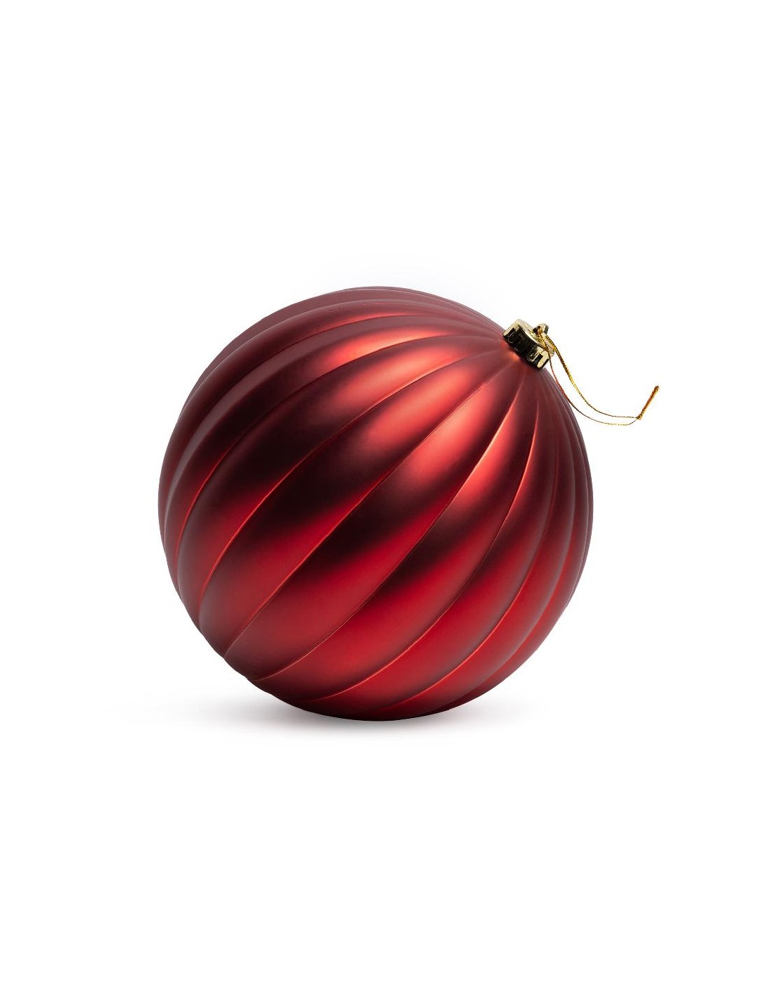 SFERA STRIATA ROSSA 20CM PLASTICA