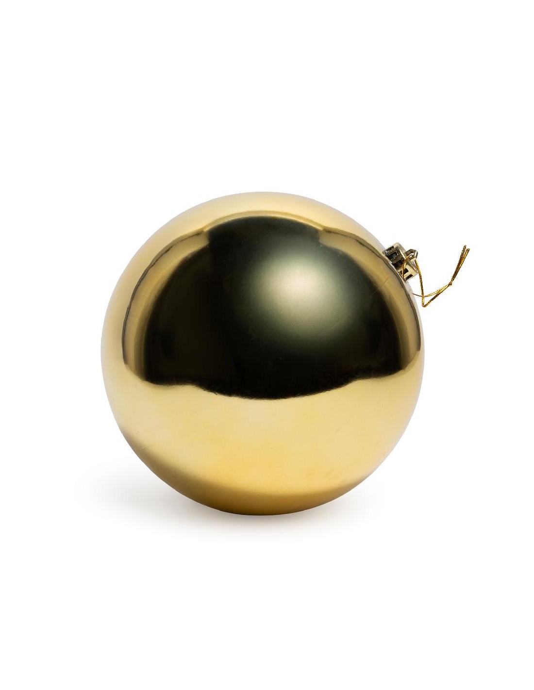 SFERE E PENDAGLI: vendita online Sfera di Natale dorata lucida 15 cm in plastica, La magia di natale per alberi, centrotavola...