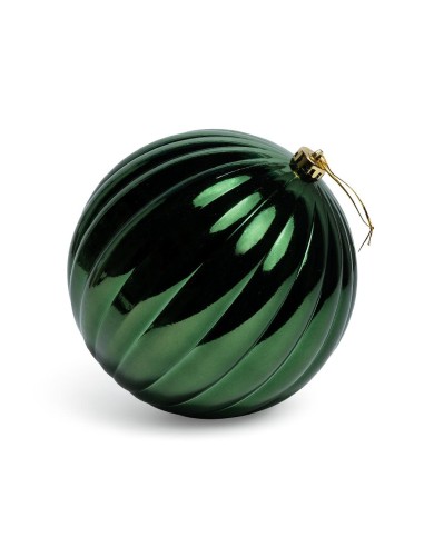 SFERA STRIATA VERDE LUCIDA 20CM PLASTICA
